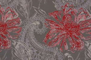 Ткань для перетяжки мебели Leticia 2 flower 1010