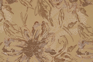 Ткань для перетяжки мебели Leticia 2 flower 1014